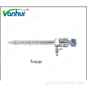 Trocar trocater com rosca de retenção